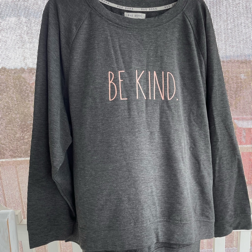 Rae Dunn Grey Sweatshirt Size 3X New